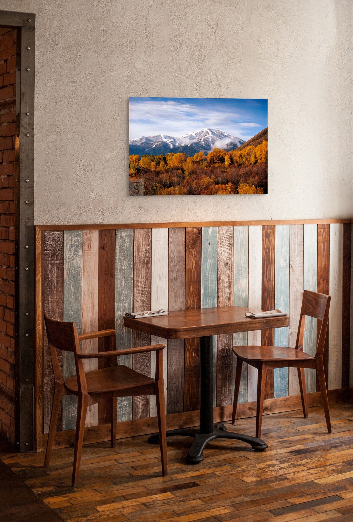 Baldy Mountain Sun Valley, Idaho in the fall with snow. Fine art photography by David Stoecklein.