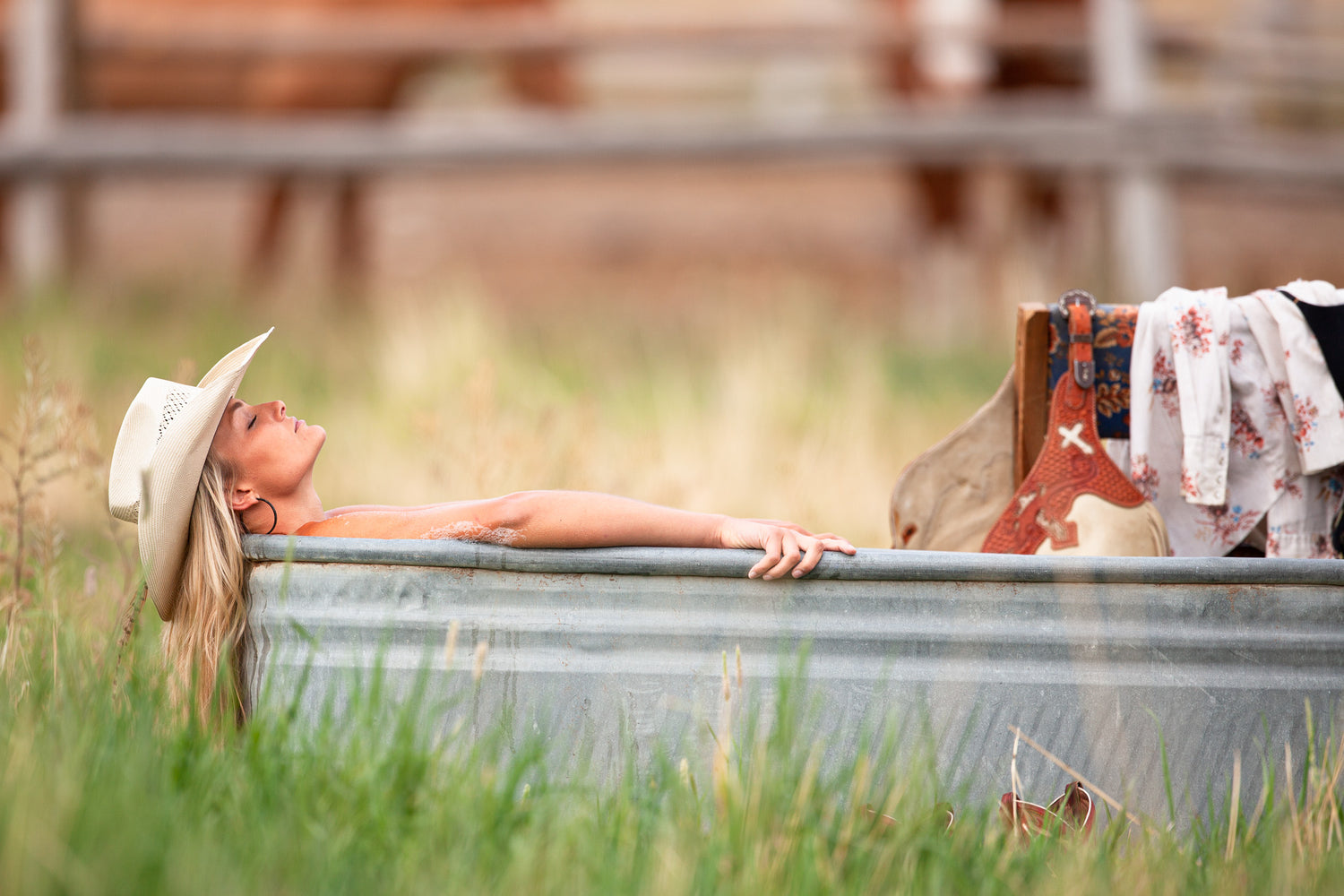 Cowgirls in Tubs Prints - Western Fine Art Photography