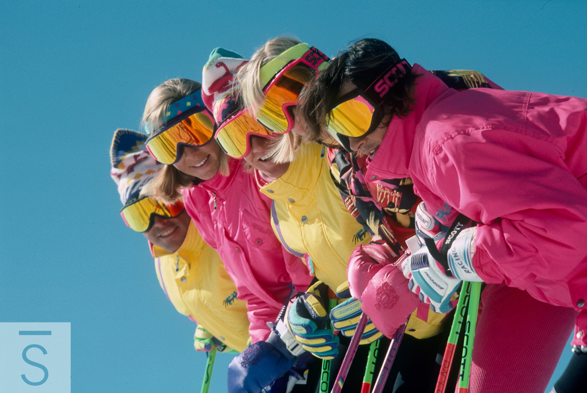 Retro 80s ski photography.